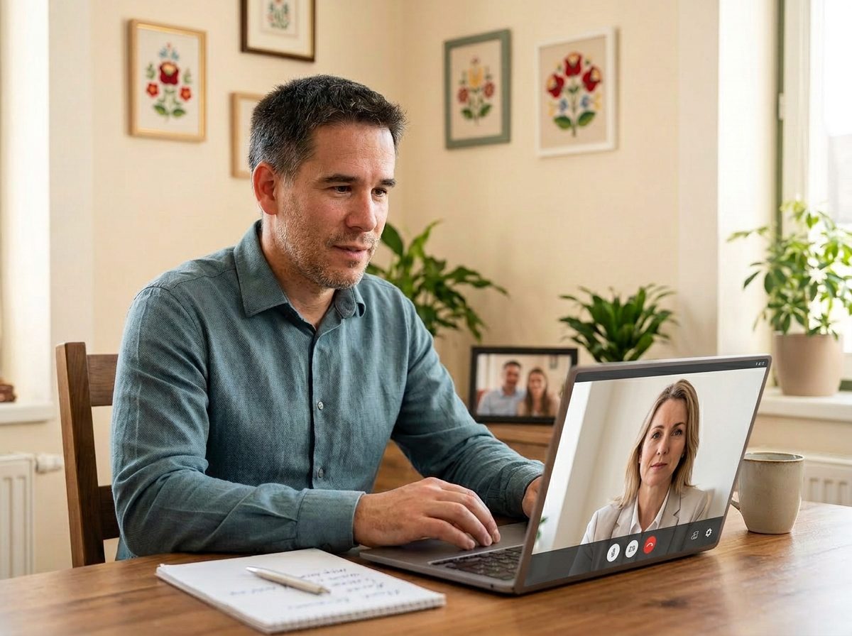 Dobrai Zoltán online egyéni konzultációt tart egy klienssel