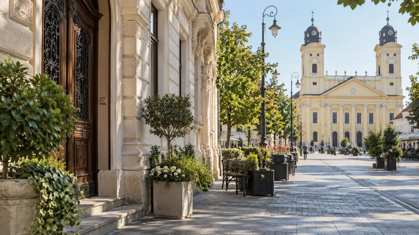 Debrecen belvárosának nyugodt, hiteles részlete